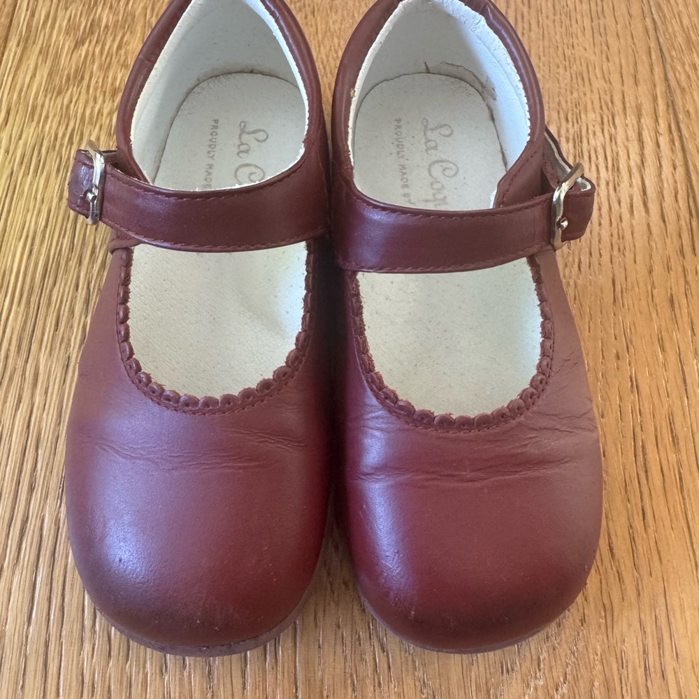La Coqueta Burgundy Mary Jane Dress Shoes